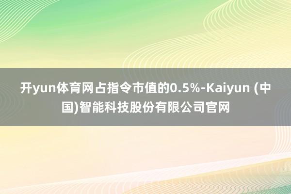开yun体育网占指令市值的0.5%-Kaiyun (中国)智能科技股份有限公司官网