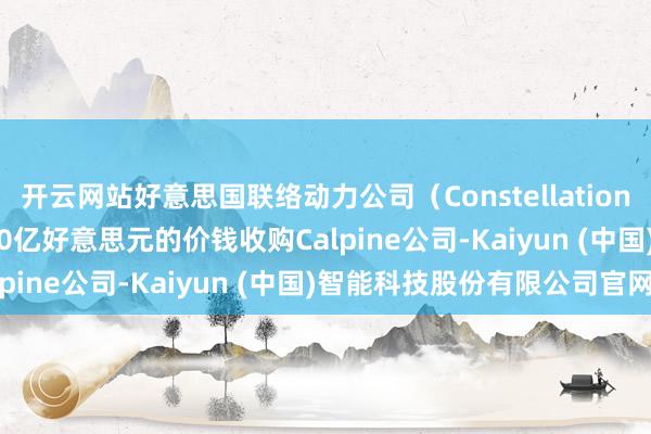开云网站好意思国联络动力公司（Constellation Energy）据称以近300亿好意思元的价钱收购Calpine公司-Kaiyun (中国)智能科技股份有限公司官网