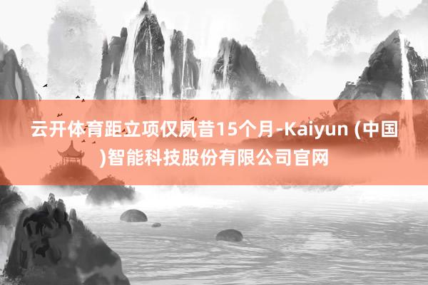 云开体育距立项仅夙昔15个月-Kaiyun (中国)智能科技股份有限公司官网